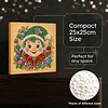 (25x25cm)DIY Pearl Painting Xmas Framed Handmade Pearl Material Art Kit Living Room Decor