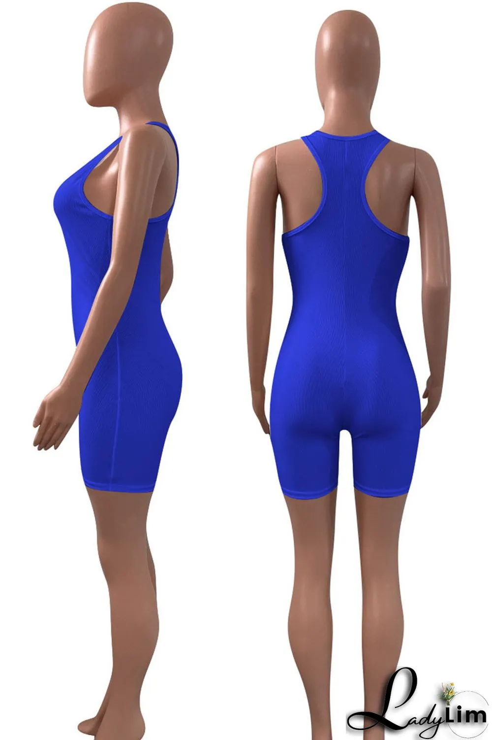 Black Casual Sportswear Solid Split Joint U Neck Regular Jumpsuits