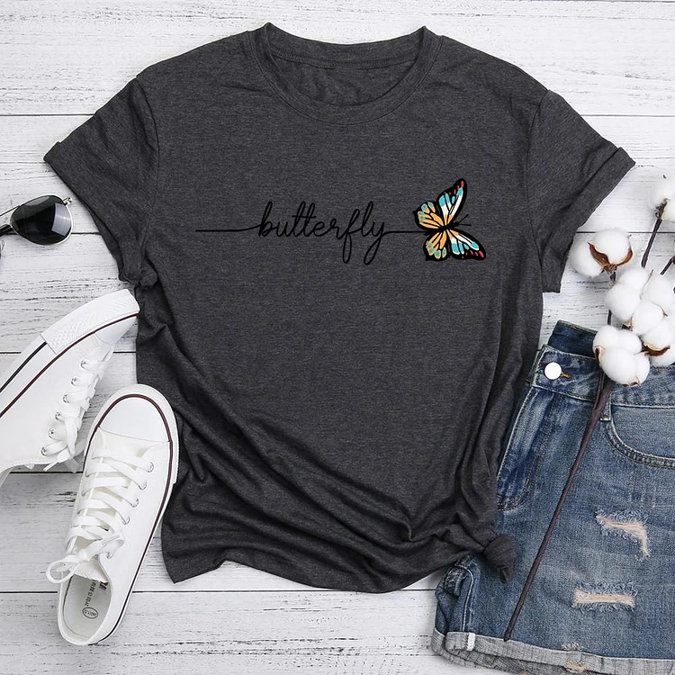 Butterfly  T-Shirt Tee-05185-Annaletters