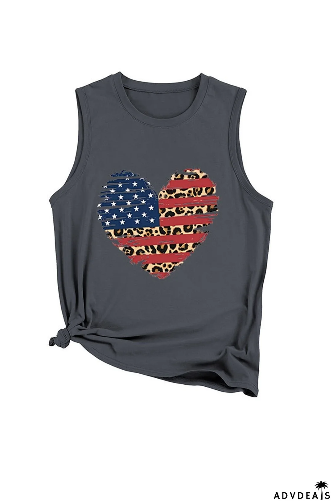Peach Heart Flag Sleeveless T-shirt