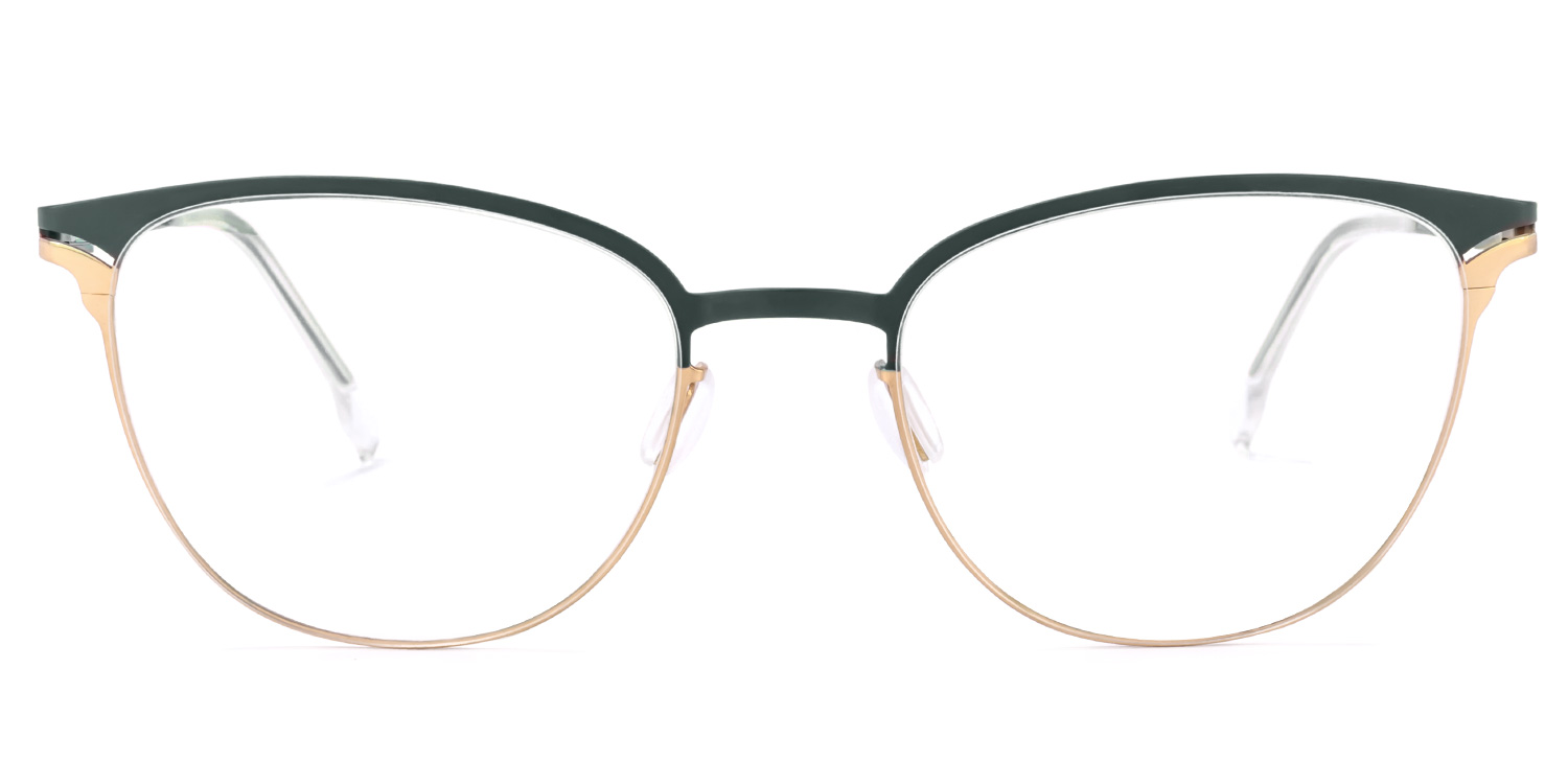 Yelena DunkelgrÃ¼n-Gold Cateye Brille DunkelgrÃ¼n-Gold