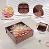 Diamond Painting Wooden Lotus 4 Slots Diamond Painting Storage Box for Adult Beginner