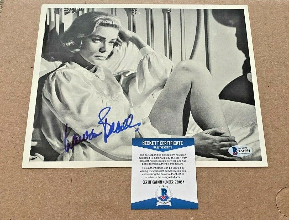 LAUREN BACALL AUTOGRAPHED SEXY 8X10 Photo Poster painting BECKETT CERTIFIED #3