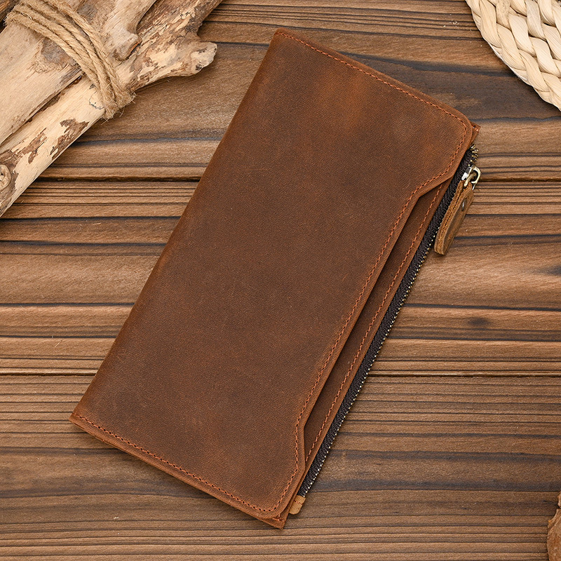 Mature Men's Crazy Horse Leather Wallet