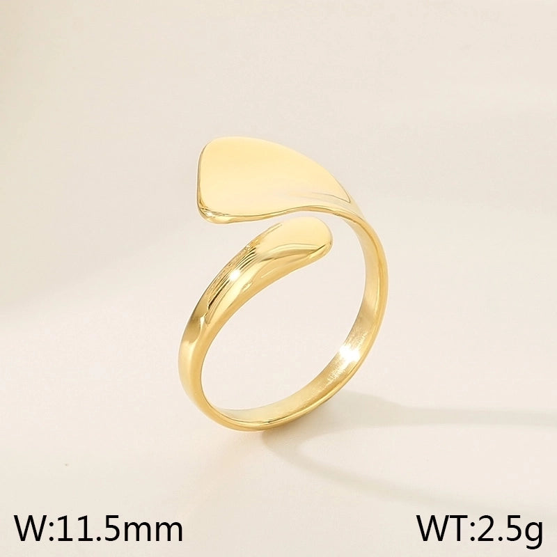 Vintage Style Geometric 304 Stainless Steel 18K Gold Plated Rings