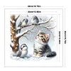 Winter Cat And Bird-11CT Stamped Cross Stitch 40*40cm/15.75*15.75in tapestrymarket