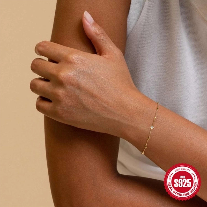 925 Sterling Silver Bracelets Minimalist