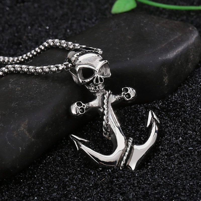 1 Piece Titanium Steel Skull Charms