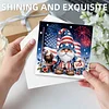 6pcs Diamond Painting Independence Day Goblin Greeting Card with Envelope for Family Friends Holiday Gift Congratulations