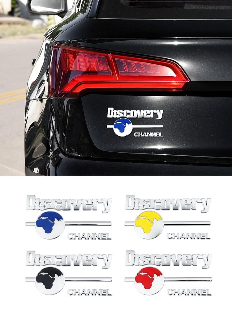 3D Metal Chrome DISCOVERY CHANNEL Logo Car Fender Emblem Badge Decal Sticker voiturehub dxncar