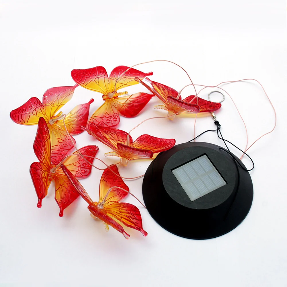 LED Solar Wind Chime Butterfly Light Color Changing IP65 Hanging Lamp (A)