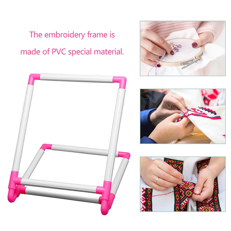 Adjustable Wooden Sewing Cross Stitch Frame Tabletop Embroidery