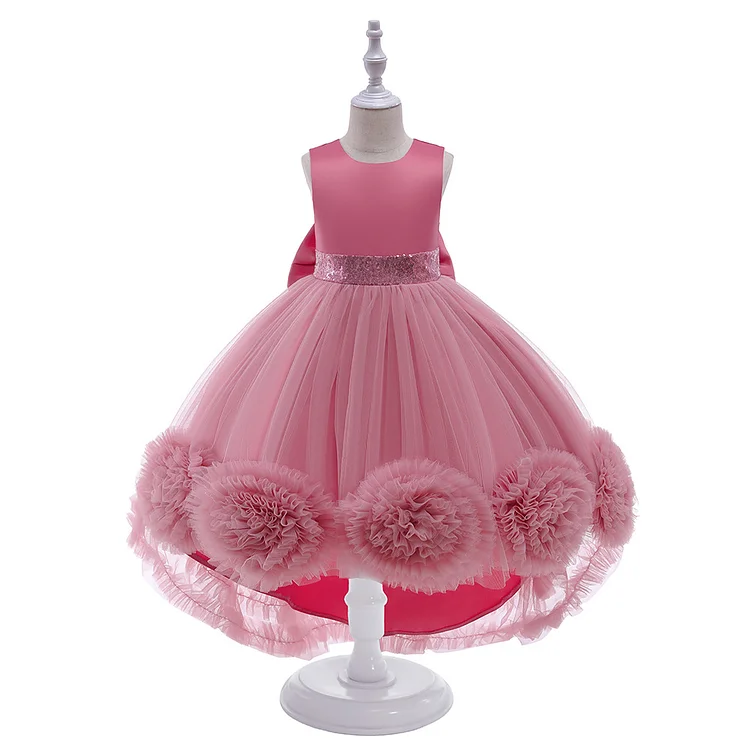 Kid 3D Flower Sleeveless Dress