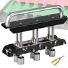 [US Local Warehouse] 3-Station Edge Roller Bender 0-90 Bending Angle Hand Sheet Metal Bender with Aluminum Alloy Handle Metal Bending Tool for Making 1/2 to 5 in 13 to 130mm Bends (Black)