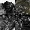 💥 2025 New Arrivals! Men's Leather Motorcycle Jacket with Full Zip Closure - Suitable for Motorcycle Riding, Casual