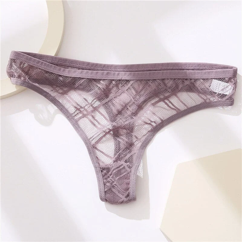 FINETOO Women Sexy Lace Floral Panties for Woman Underwear  Lingerie Female Briefs Panty Transparent M-2XL Women's Underpants