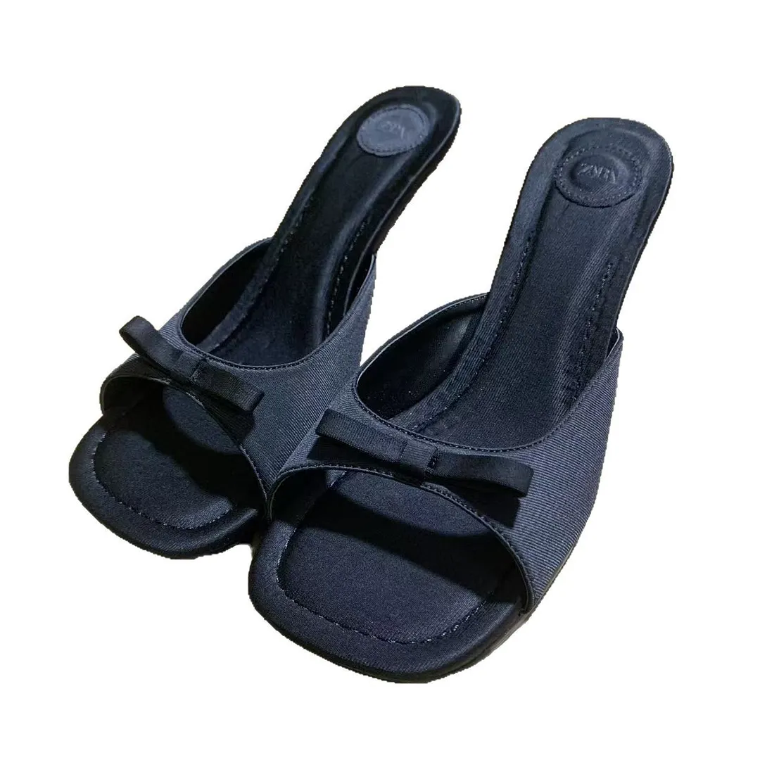Breakj Breakj Home 2025 New Women's Shoes Low Heel Temperament High Heels Black Baotou Behind Tripling Single Shoes