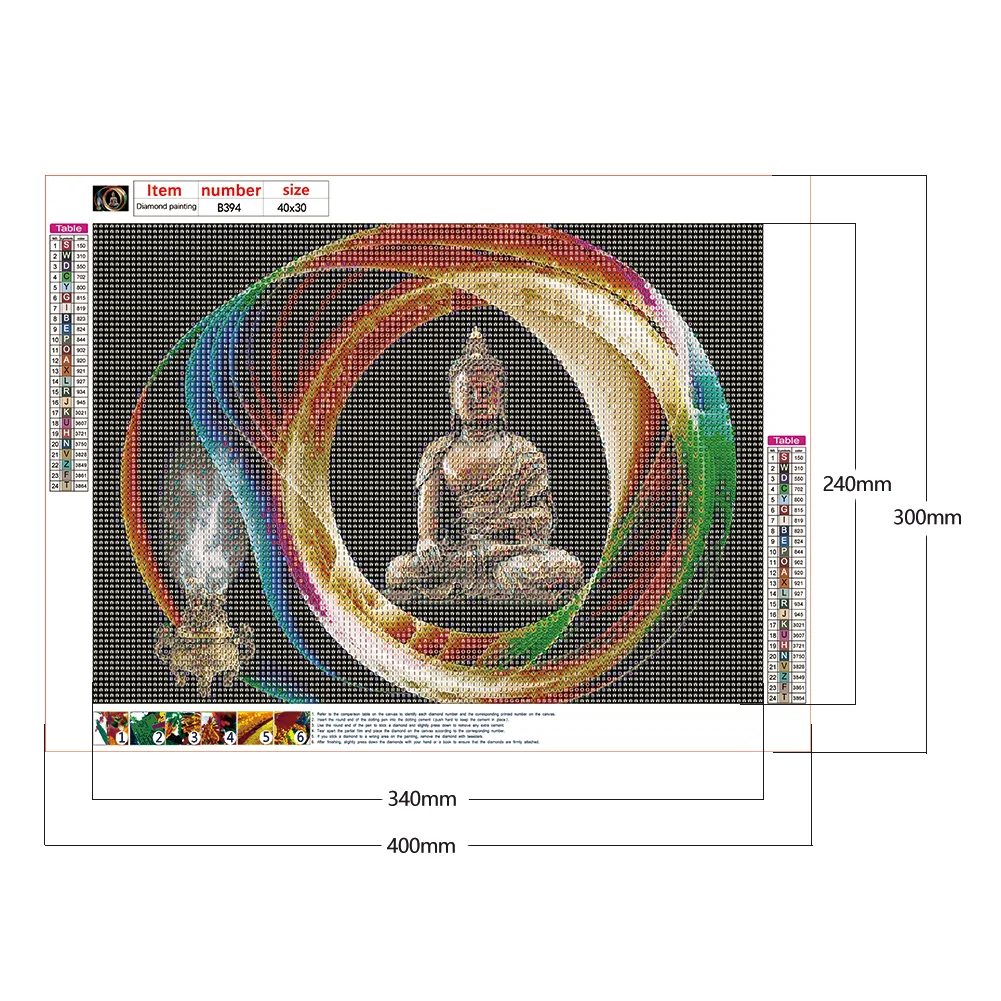 Diamond Painting - Full Round Drill - Buddha(40*30cm)