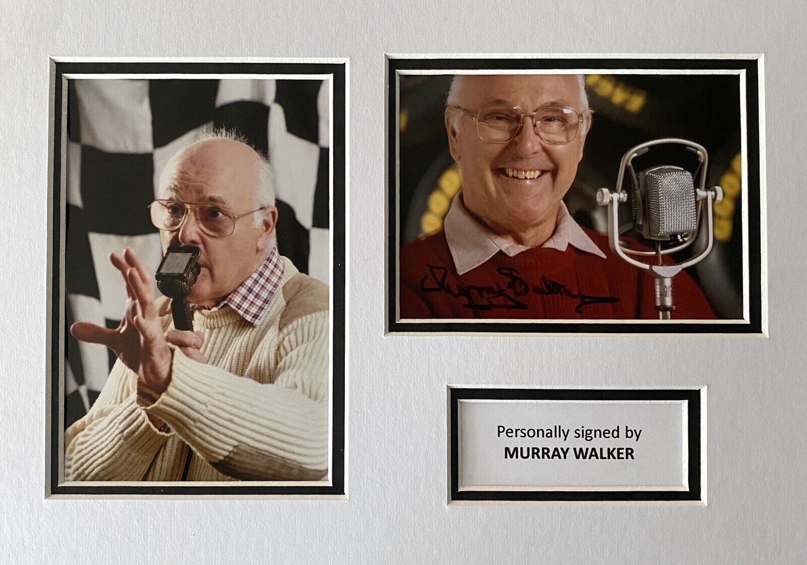 Murray Walker Genuine Hand Signed Photo Poster painting In A4 Display, F1, 6