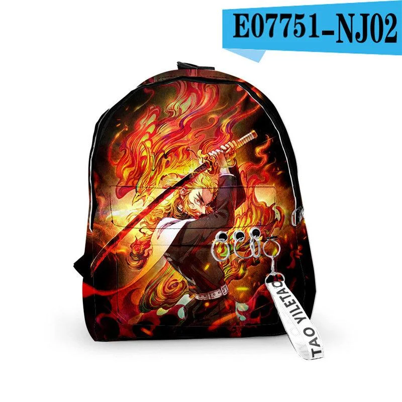 Buzzdaisy Demon slayer 3D Guimie Printed School Backpack Fashion Student Backpacks