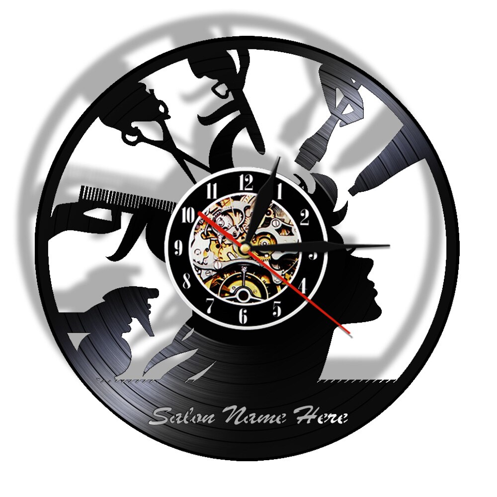 

Professional Hair Salon Personalized Wal - Vinyl Record Wall Clock - Without LED, 501 Original