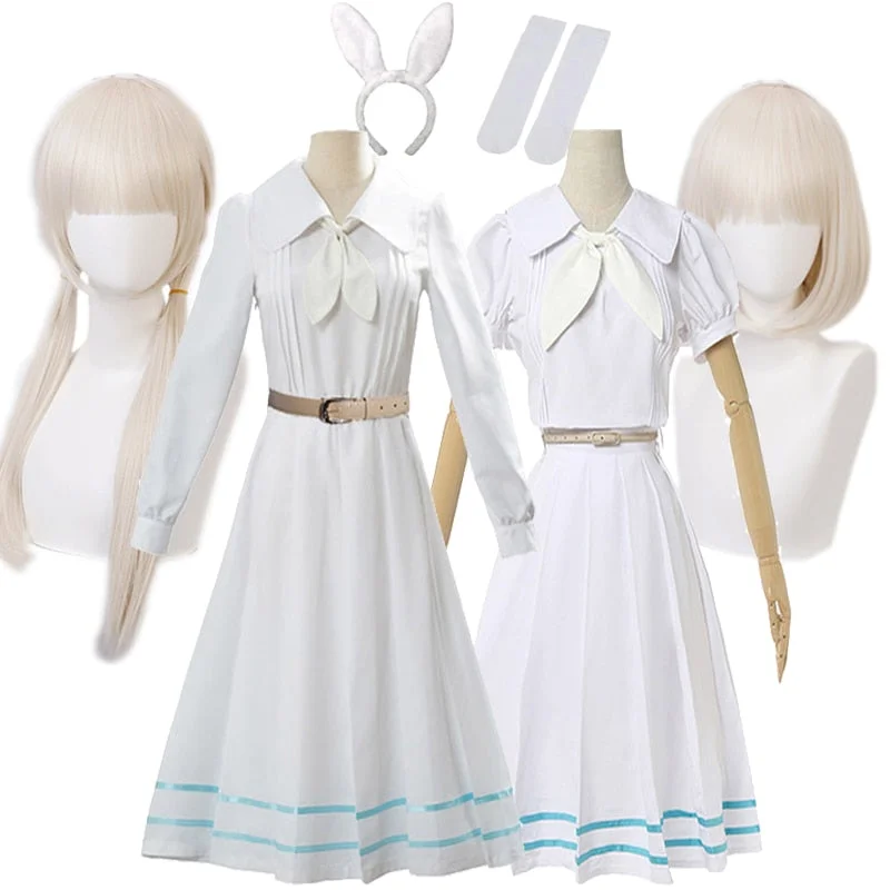 Beastars Haru Cosplay Costume White Dress Rabbit Dress-elleschic