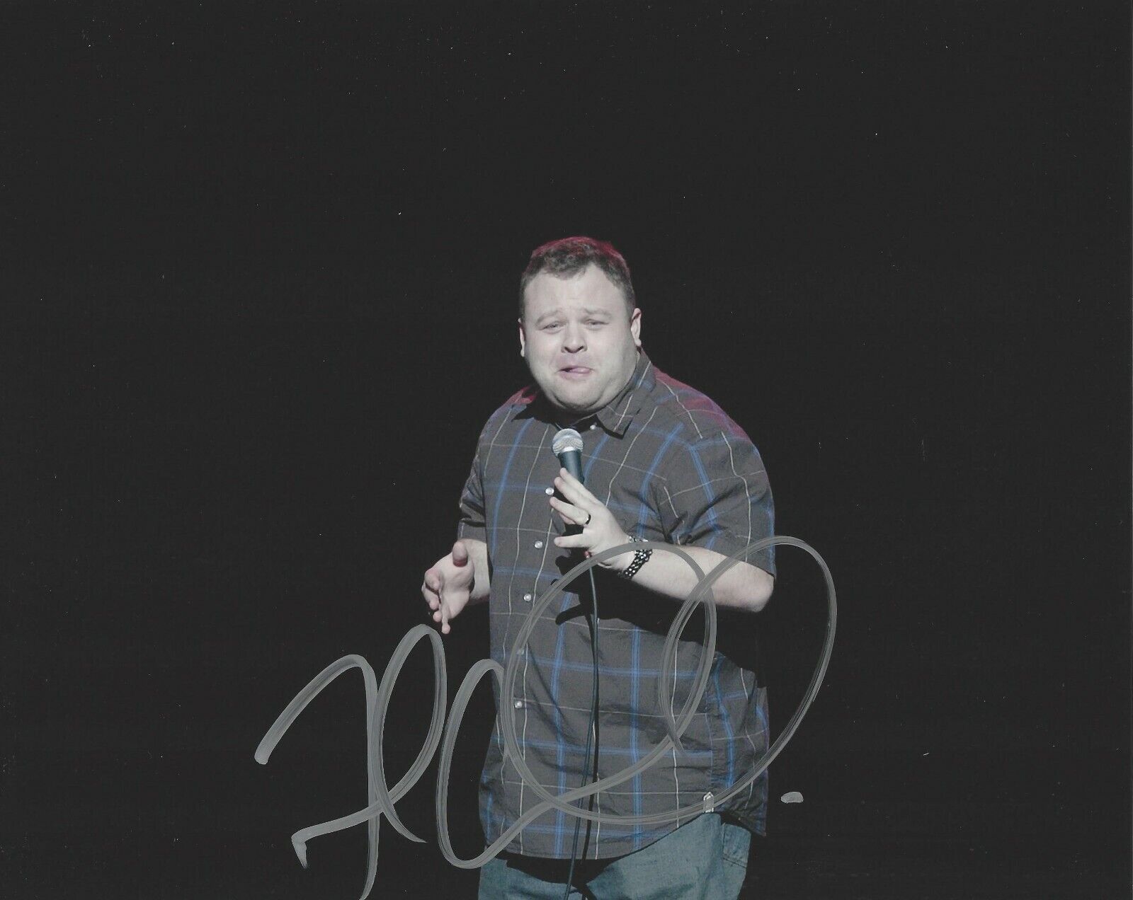 COMEDIAN FRANK CALIENDO SIGNED AUTHENTIC STAND UP 8x10 Photo Poster painting B w/COA VOICES