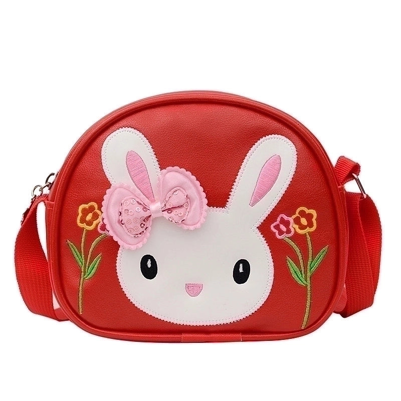 Kid’S Pu Leather Animal Cartoon Cute Semicircle Zipper Crossbody Bag