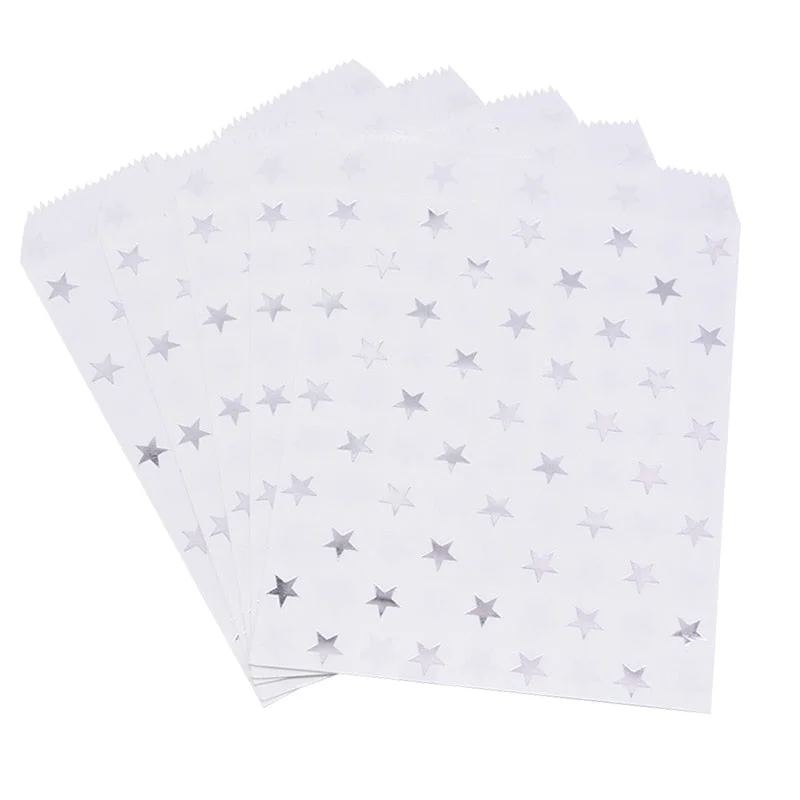 25Pcs Paper Bags Candy Gift Bag Food Packaging Christmas Wedding Favor Baby Shower Rose Gold Birthday Party Decoration Treat Bag