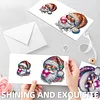 6PCS DIY Diamond Art Greeting Cards Santa Claus Congratulations Cards & Gift
