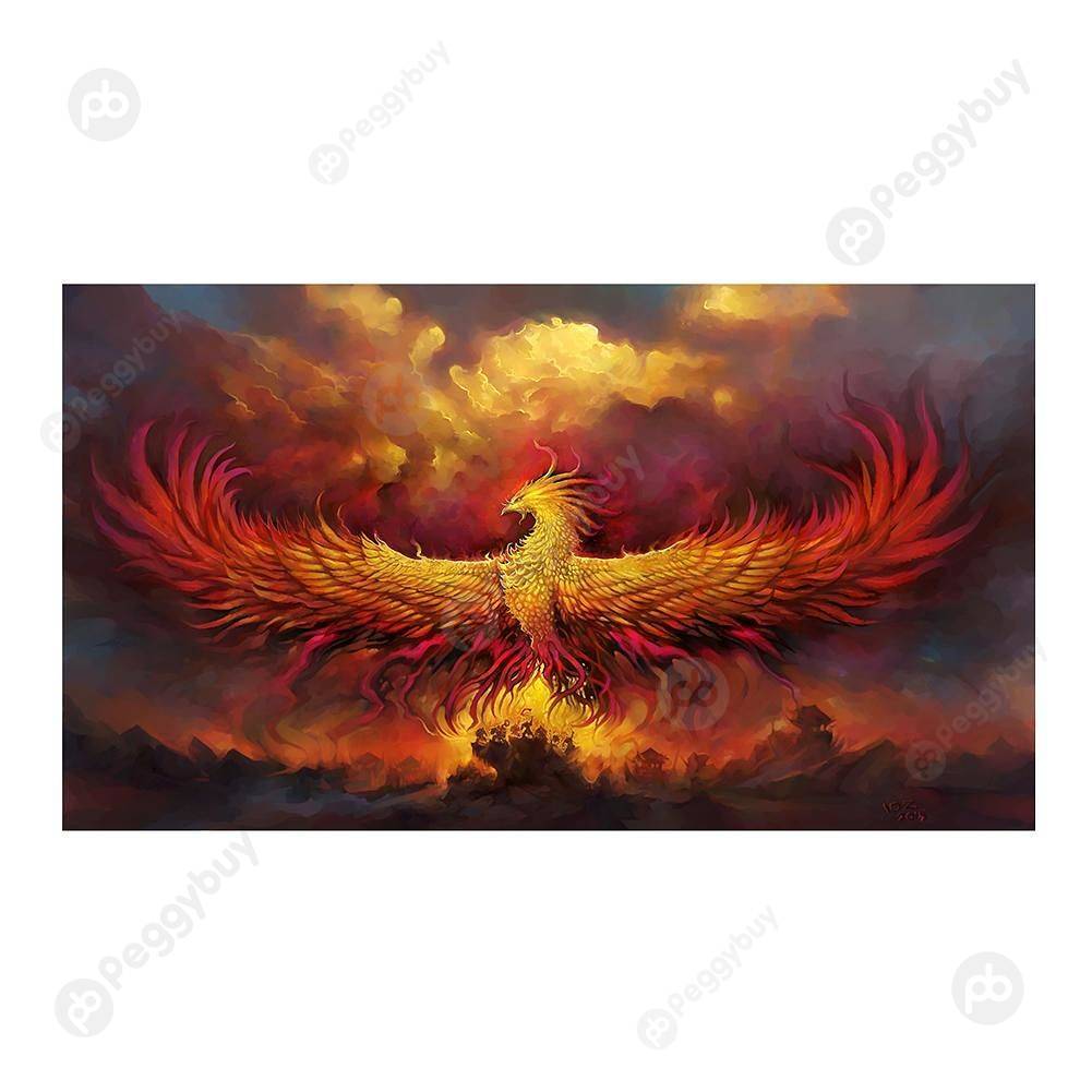

45*25CM Round Drill Diamond Painting-Phoenix Nirvana, 501 Original