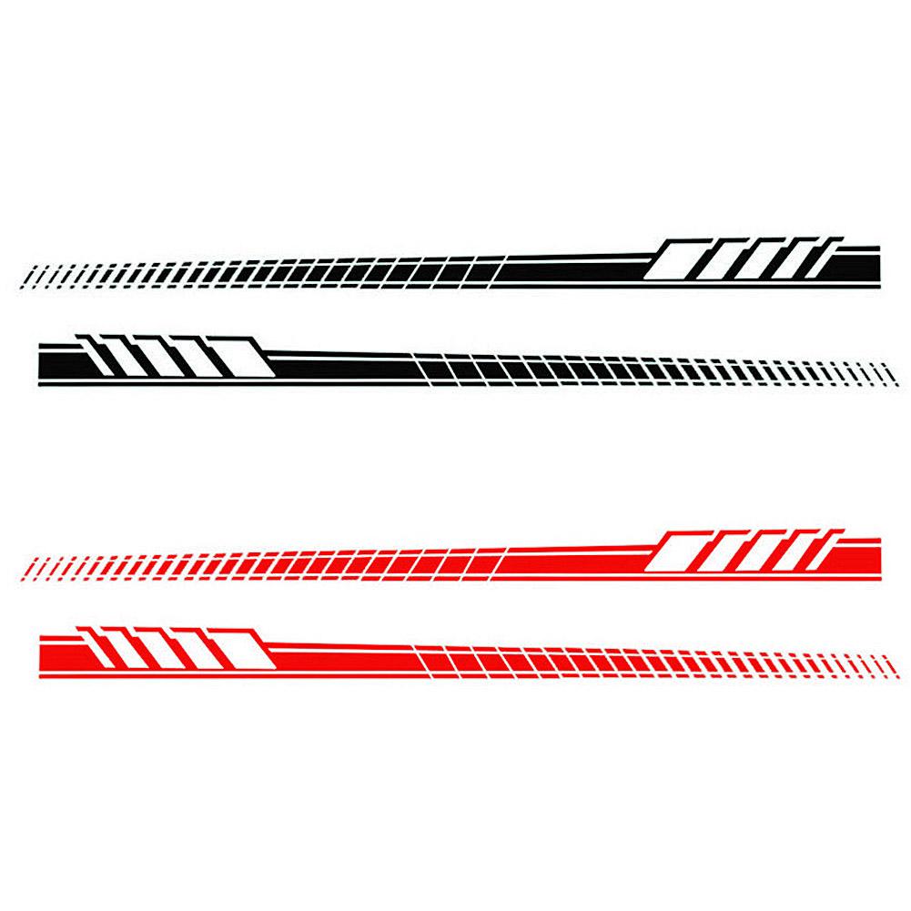 

2pcs Car Auto Body Stickers Long Stripe Side Skirt Decoration Vinyl Decals, Black, 501 Original