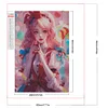 Candy Pink Girl - Round AB Drills Diamond Painting(65*45cm)