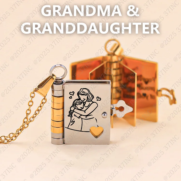 For Granddaughter - You'll Always Have Me & I'll Always Have You Book Necklace