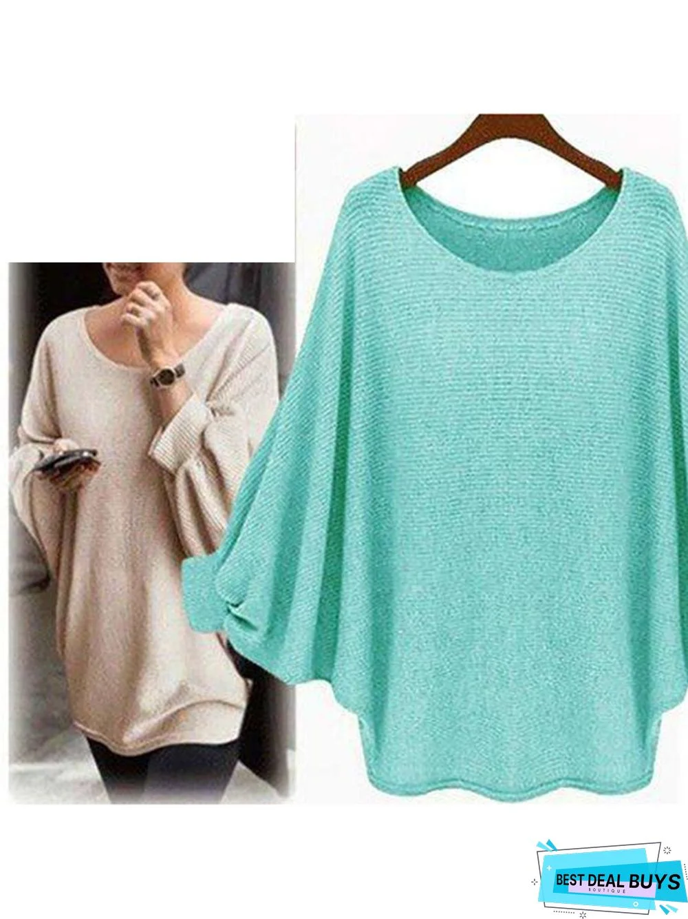 Casual Acrylic Crew Neck Sweater