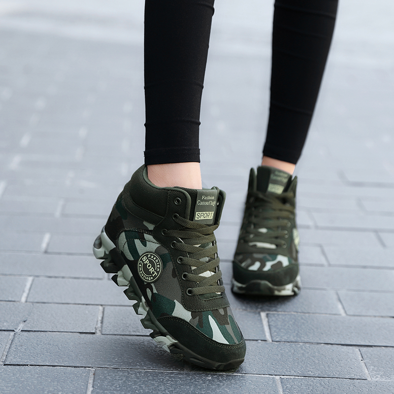 Plus Size 35-42 Fashion Women Camouflage Sneakers Hide Heel Canvas Casual Shoes Woman Platform Sneaker Women Wedge Shoes XZ122 (12)