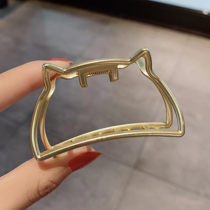 Simple Metal Catch Clip Large Shower Pearl Shark Clip