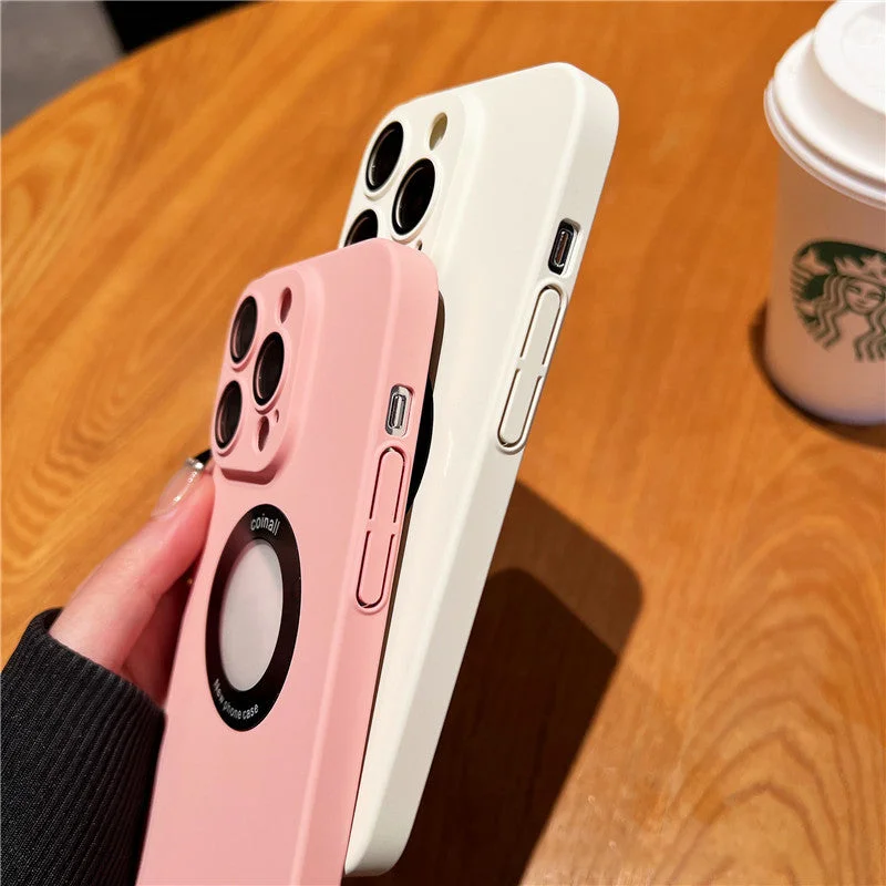 For iPhone 13/14 Series Hollow Out Frosted Mobile Phone Case