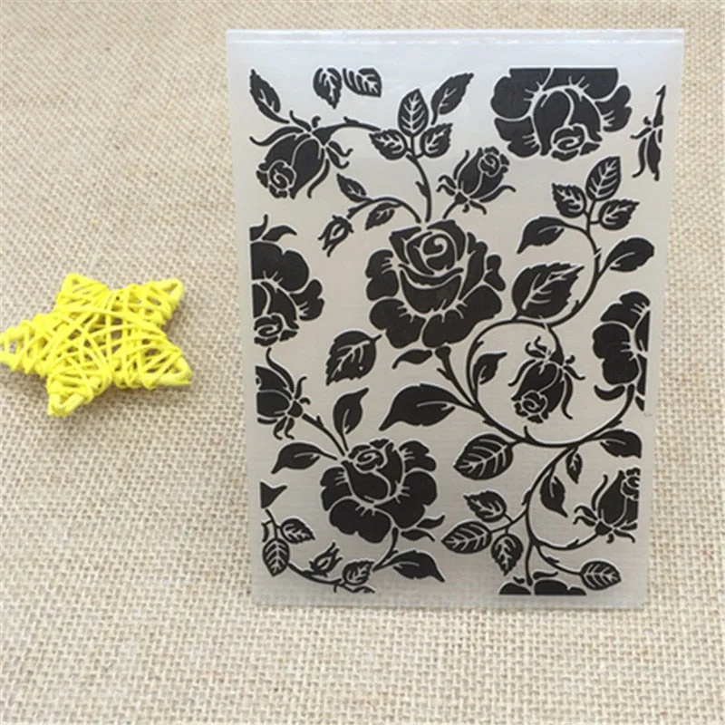 Roses  Plastic Embossing Folder DIY scrapbook album card packing decoration cutting dies paper craft