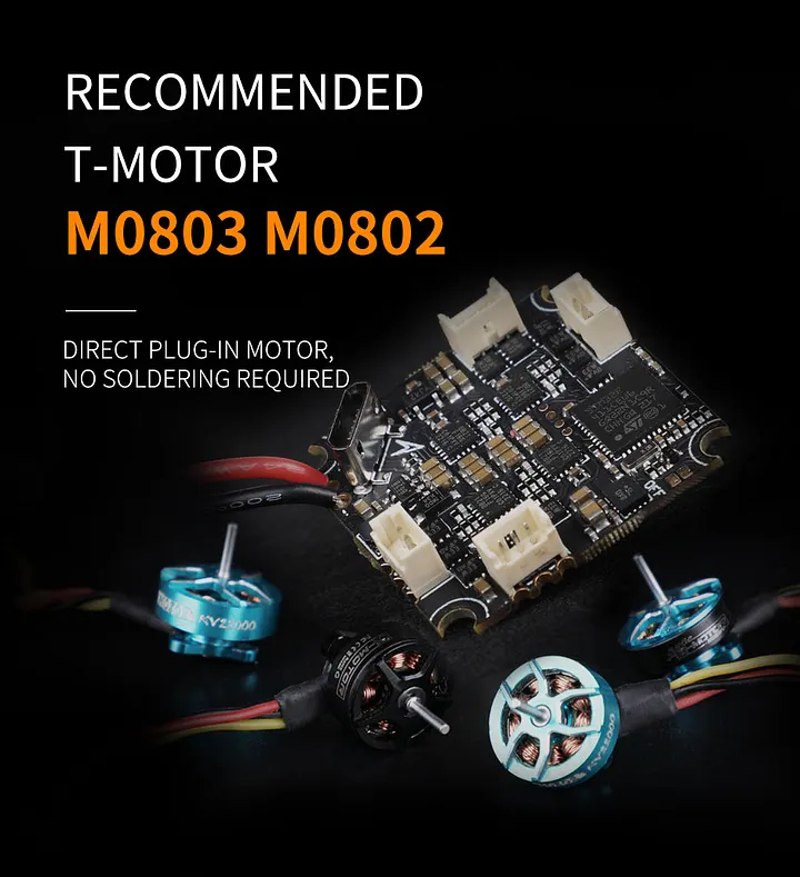 TMOTOR F411 AIO 1S 6A ELRS VTX Bluejay M0803 0802