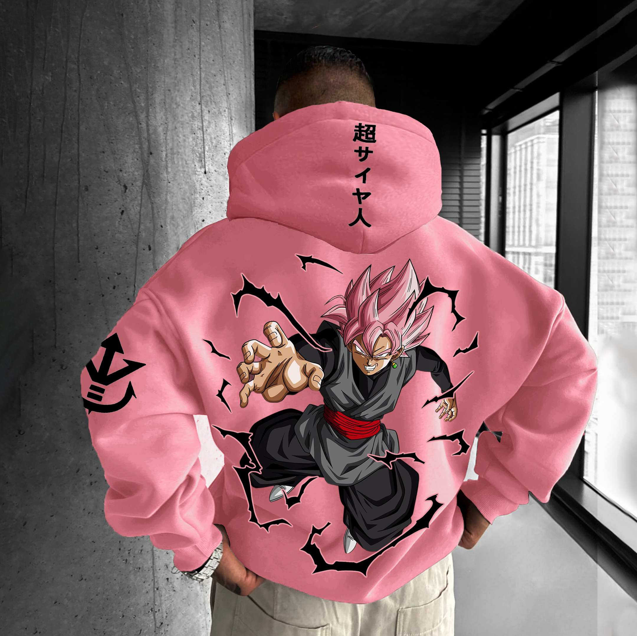 Unisex Anime Print Oversized Hoodie