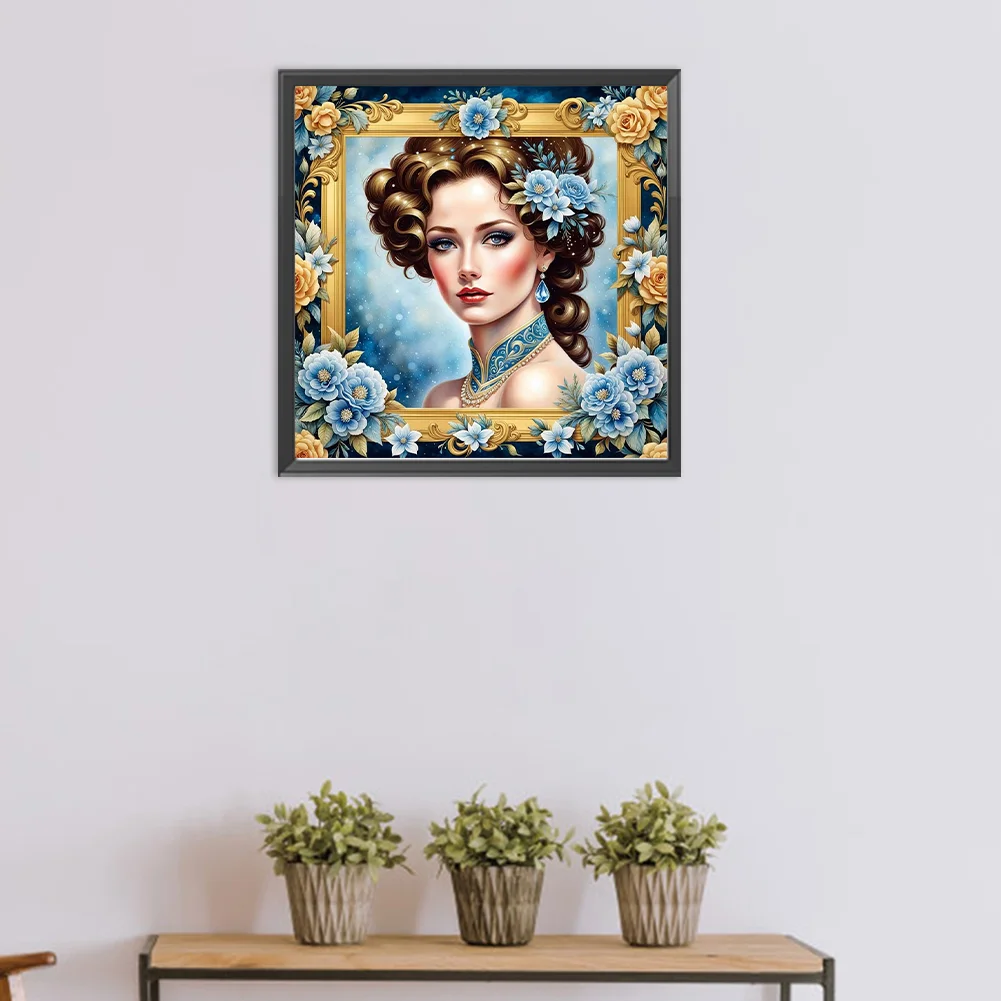 DIY Paint By Number 40*40cm - Photo Frame Lady