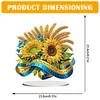 (US Local)Flower Double Sided Effect Table Top Diamond Painting Desktop Ornaments Kit (Sunflower B)