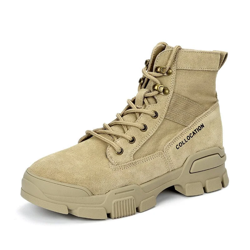 Autumn Spring Combat Boots Women Canvas Ankle Boots Hiker Chunky Army Boots Lace Up Thick Sole Military Platform Boots Ladies