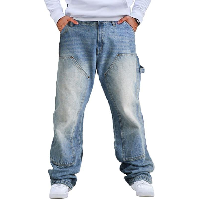 Men's Casual Cleanfit Washed Logging Cargo Jeans 48860177Y