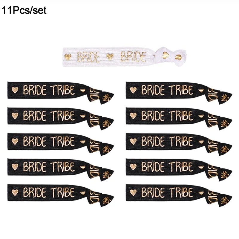 6/11pcs Team Bride Bachelorette Party Bracelet Bride To Be Decoration Accessories Hen Party Wedding Bridal Shower Supplies