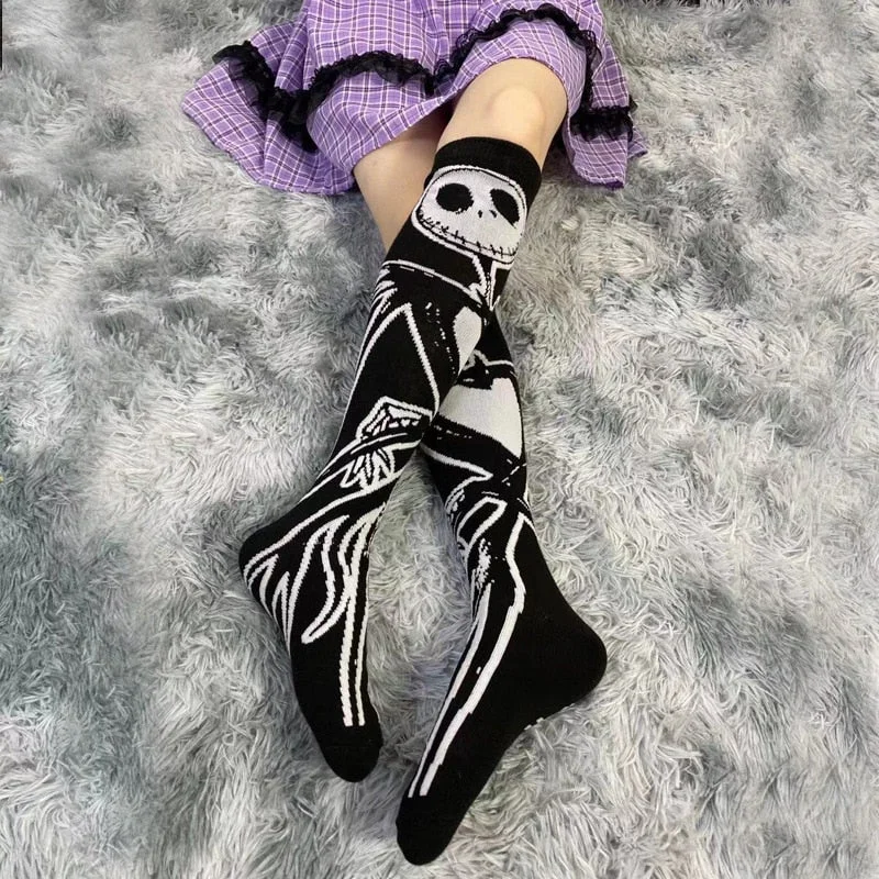 Harajuku Gothic Punk Dark Skeleton Knee Socks SP16663