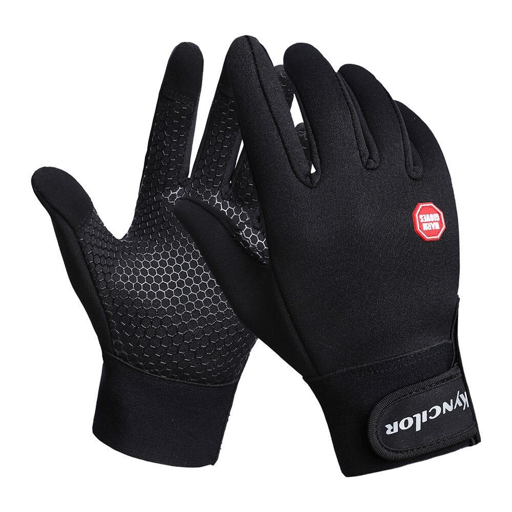 4 Size Cold-proof Unisex Waterproof Winter Gloves Cycling Fluff Warm Gloves For Touchscreen Cold Weather Windproof Anti Slip