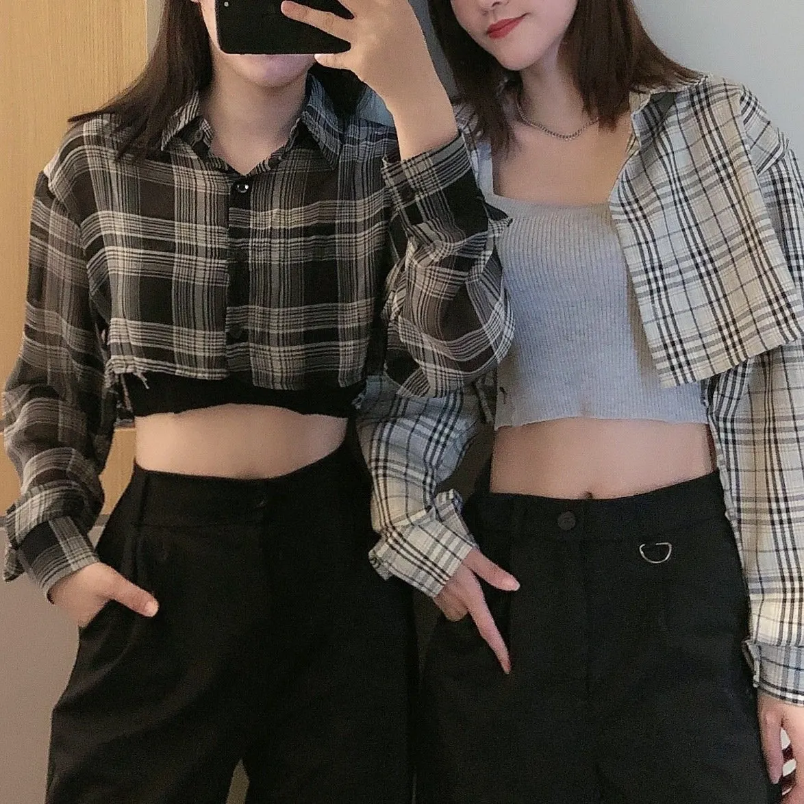1200~Stretch Cotton PLIDAO Crop Shirt