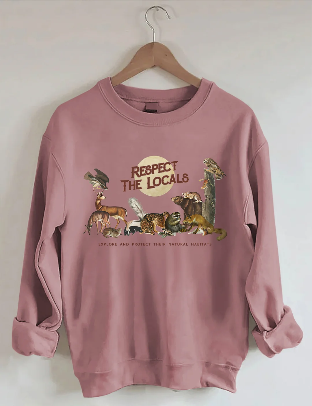 Respect The Locals Woodland Animals Sweatshirt